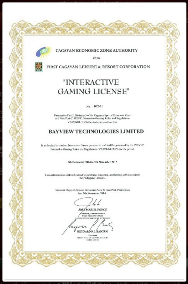 Bayview Technologies Limitedライセンス